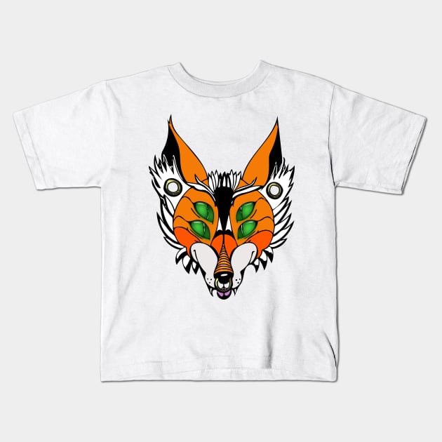 Punk Fox Kids T-Shirt by CandySalt